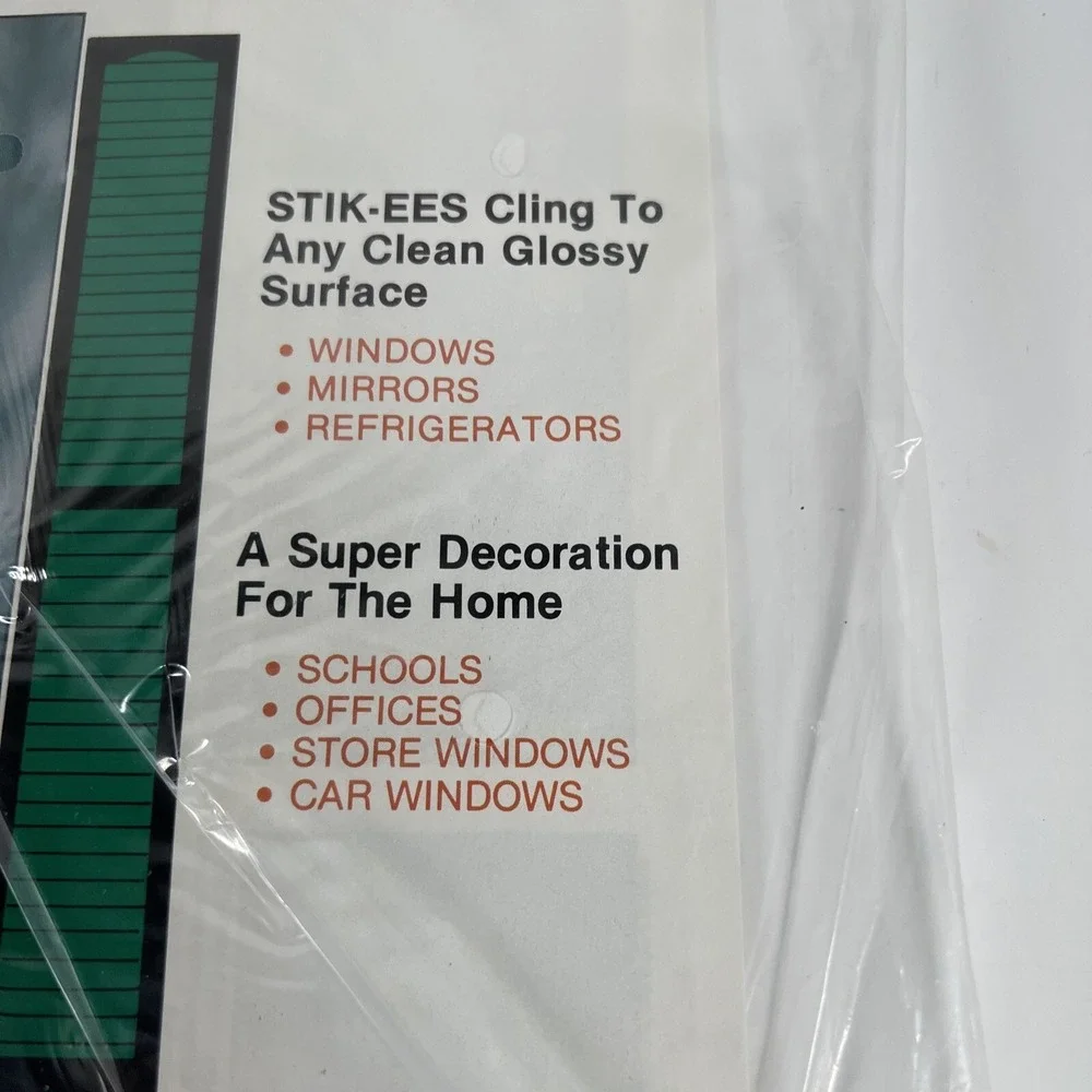 Panda Bears and Bamboo 1990 Vintage Stik-EES Vinyl Decals Window Clings NEW